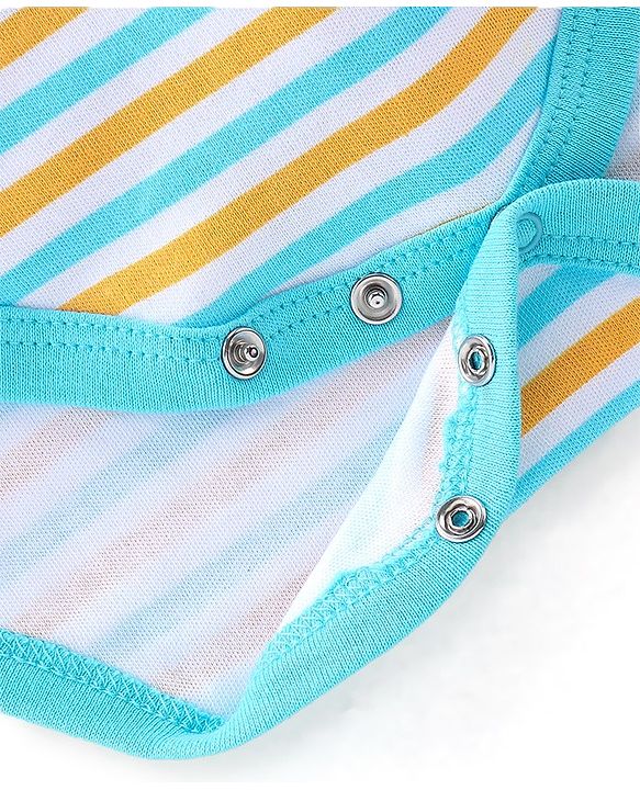 Babyhug 100% Cotton Knit Full Sleeves Onesie Squirrel Print - Blue