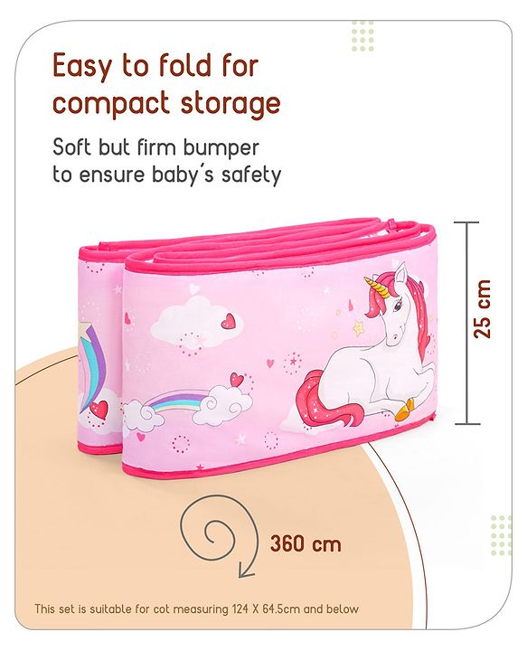 Babyhug Cotton Crib Bedding Set Elephant Print -Multicolor