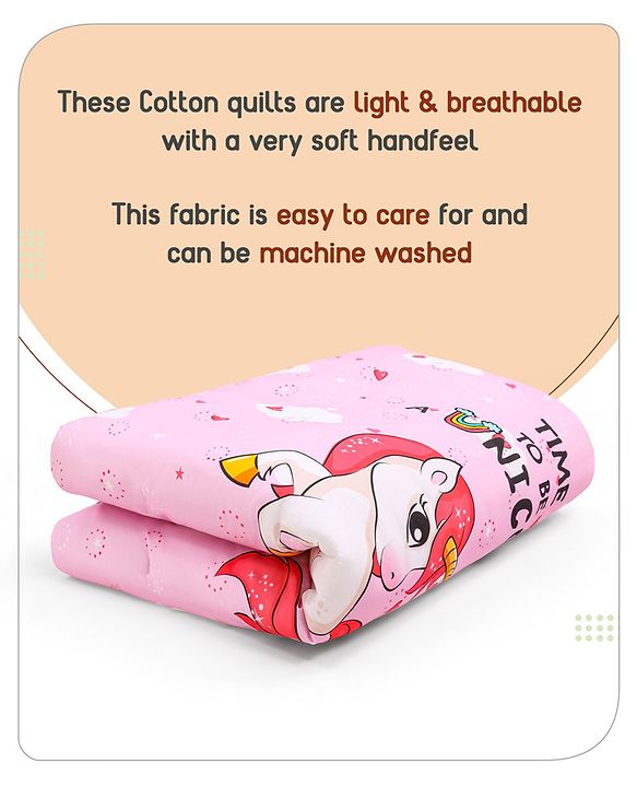 Babyhug Cotton Crib Bedding Set Elephant Print -Multicolor