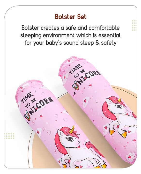 Babyhug Cotton Crib Bedding Set Elephant Print -Multicolor