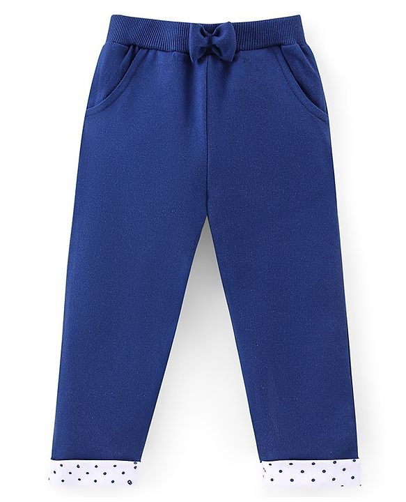 Babyhug 100% Cotton Full Sleeves Text Printed Top and Lounge Pant - Pink & Blue