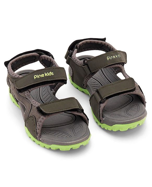 Pine Kids Sandals With Triple Closure - Grey