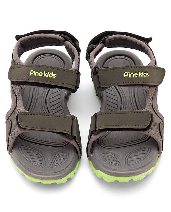 Pine Kids Sandals With Triple Closure - Grey