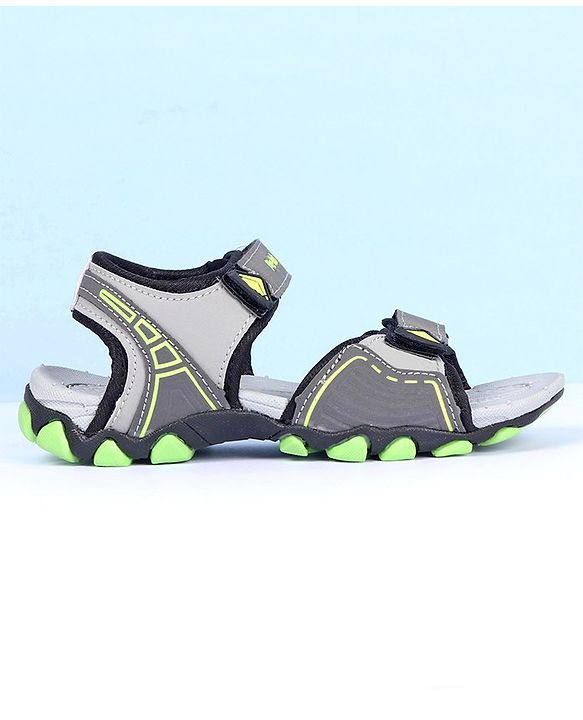 Pine Kids Velcro Closure Sandals - Grey Green