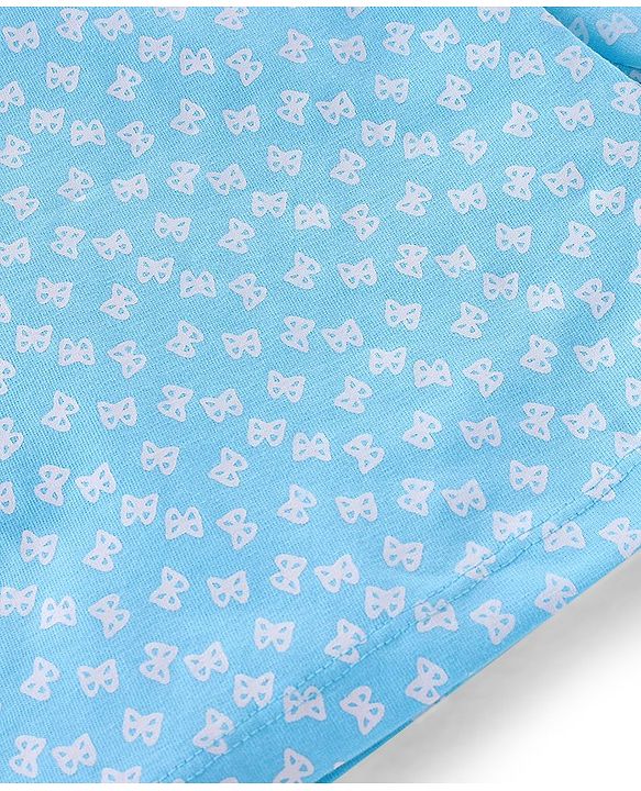 Babyhug Cotton Full Sleeves Tee With Butterfly Graphics- Blue