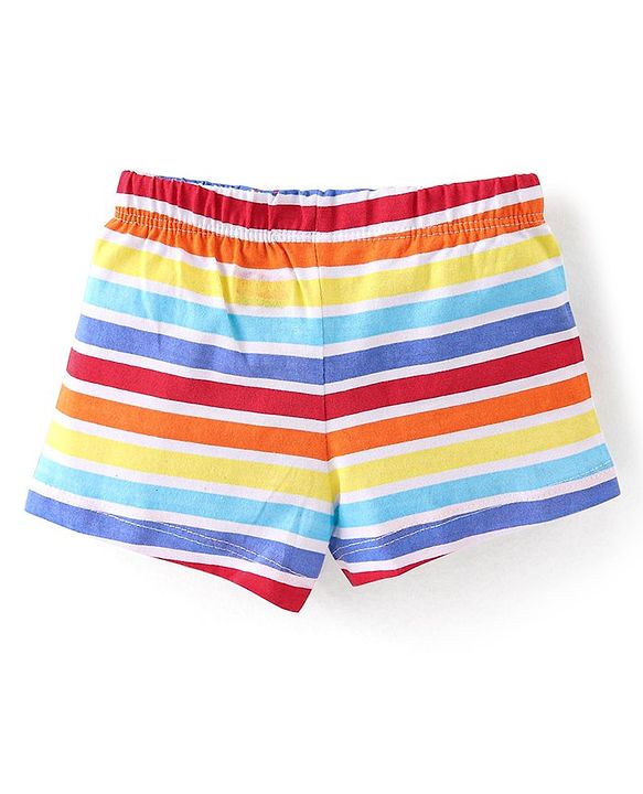 Babyhug 100% Cotton Knit Trunks Car Print Pack of 3 - Multicolour
