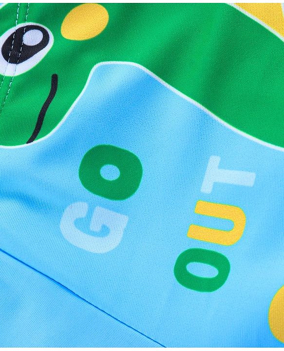 Babyhug Dino Print Swimming Trunk - Blue