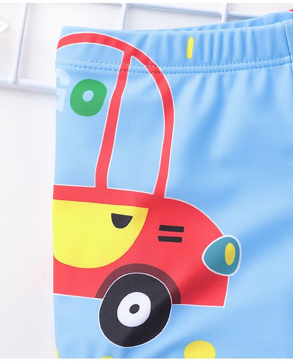Babyhug Dino Print Swimming Trunk - Blue