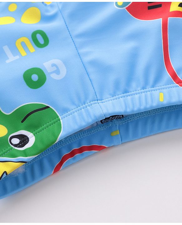 Babyhug Dino Print Swimming Trunk - Blue