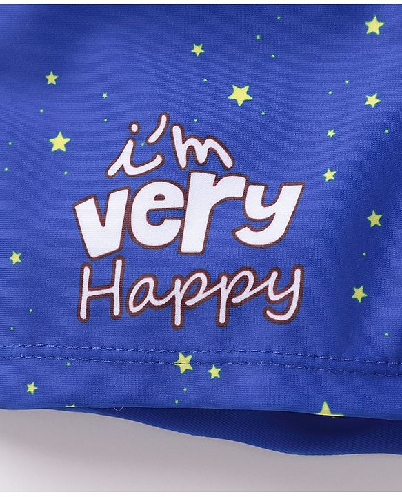 Babyhug Dino Print Swimming Trunk - Blue