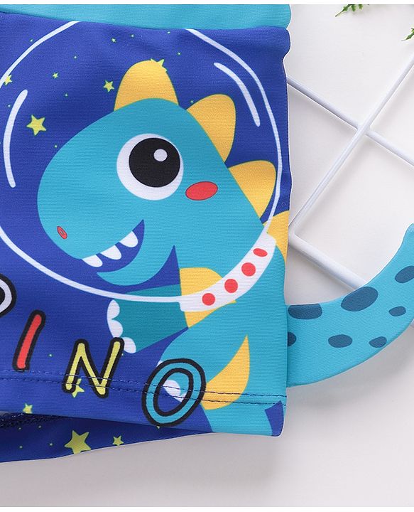 Babyhug Dino Print Swimming Trunk - Blue