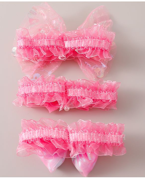 Babyhug Headband Pack of 3 Free Size  - Pink