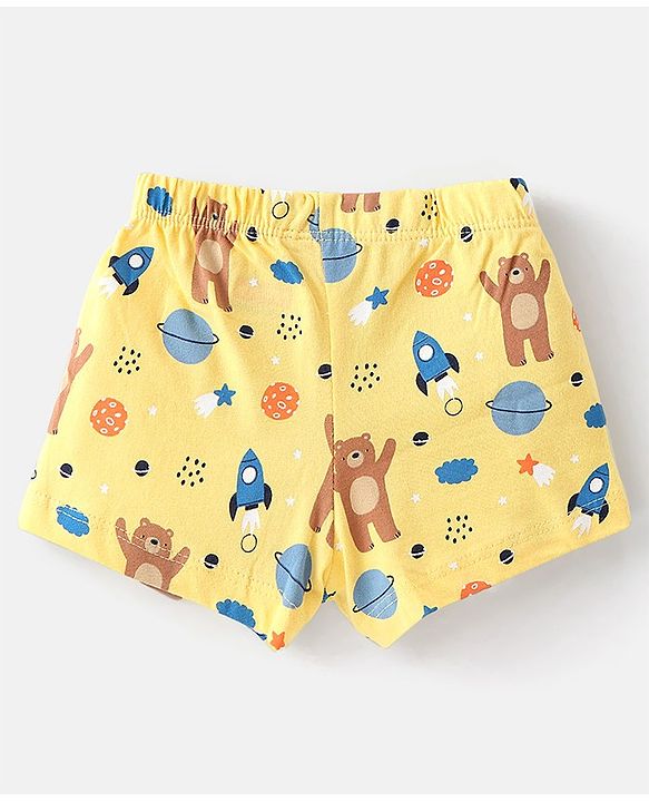 Babyhug 100% Cotton Bear Printed Trunk Pack of 3 - Multicolour