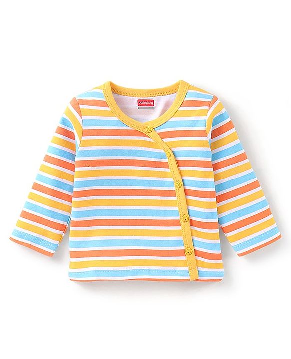 Babyhug 100% Cotton Knit Full Sleeves Bear & Tiger  Printed Vests Pack of 3 - Multicolour