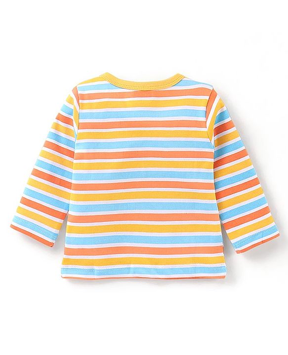 Babyhug 100% Cotton Knit Full Sleeves Bear & Tiger  Printed Vests Pack of 3 - Multicolour