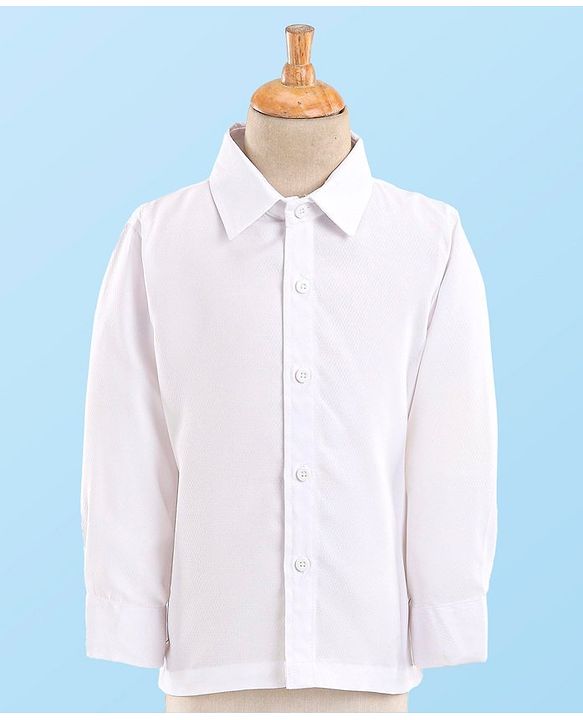 Babyhug Woven Full Sleeves Stretch Fit Party Suit With Waist Coat & Bow -  White & Dark Blue