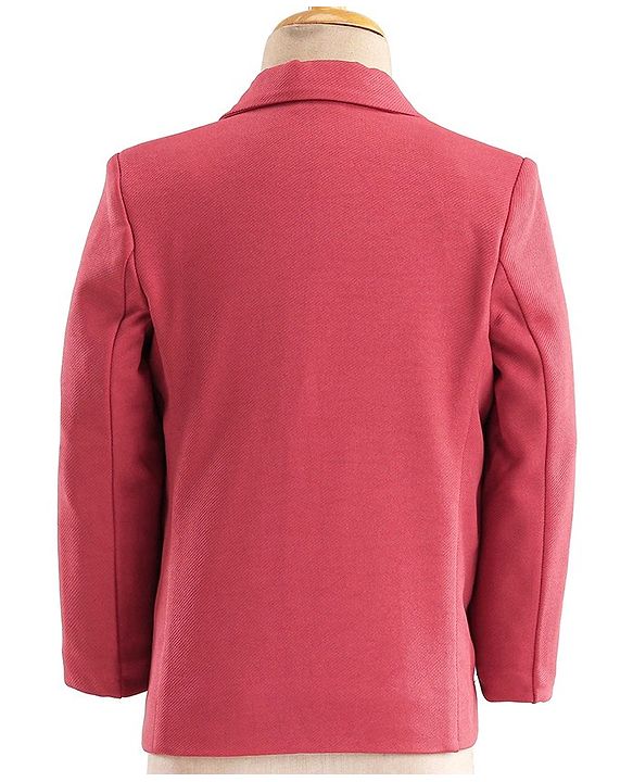 Babyhug Woven Full Sleeves Stretch Party Suit & T-Shirt with Text Print - White & Salmon Pink