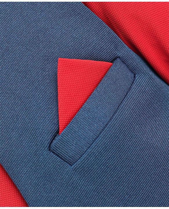 Babyhug Full Sleeves Party Wear Suit With Blazer Solid Colour  - Red & Blue