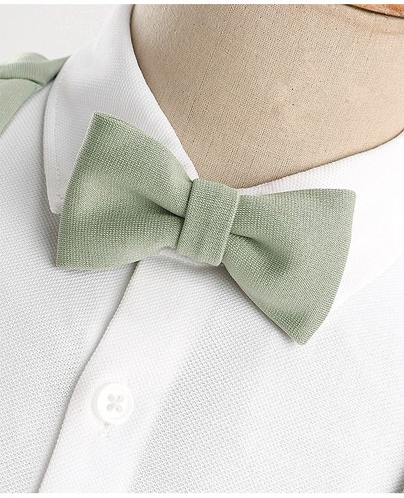 Babyhug Full Sleeves Stretch Three Piece Party Suit with Bow - Green