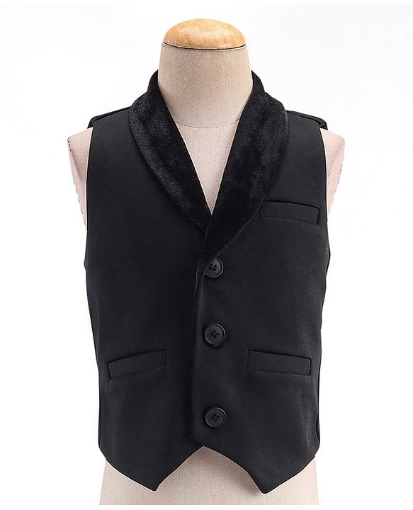 Babyhug Full Sleeves Party Suit Sheen Texture with Bow - White & Black