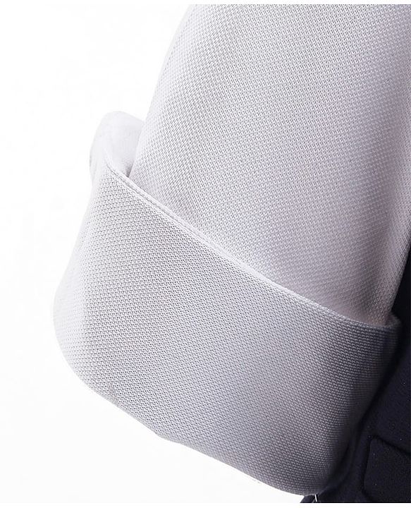Babyhug Full Sleeves Party Suit Sheen Texture with Bow - White & Navy Blue