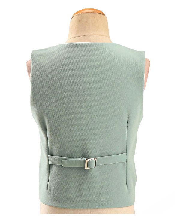 Babyhug Woven Full Sleeves Stretch Fit Party Suit With Waist Coat & Bow - Light Green