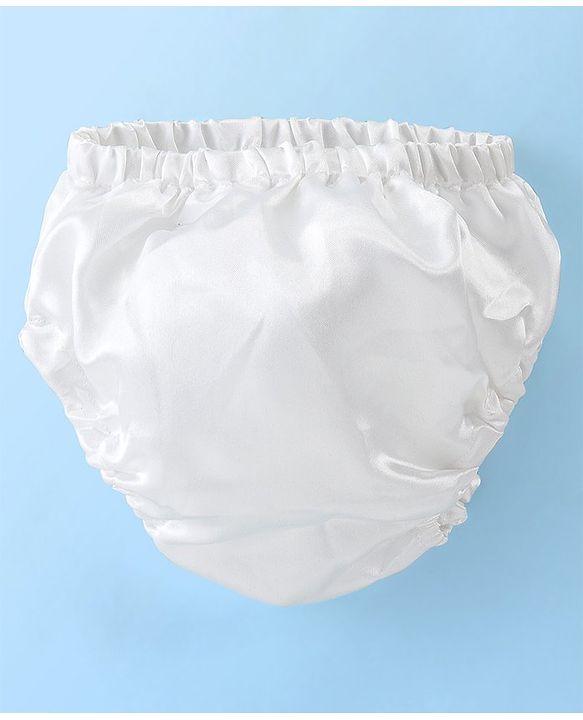 Babyhug Sleeveless Baptism Set With Floral Applique - White