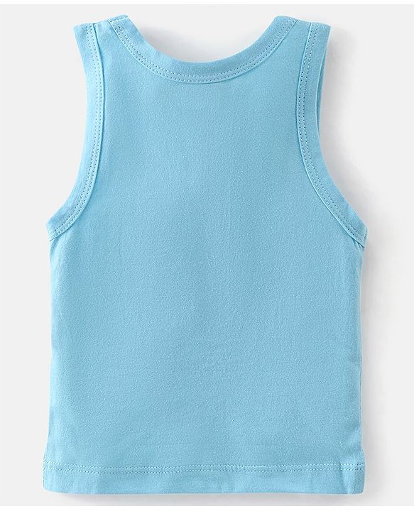 Babyhug 100% Cotton Knit Sleeveless Bear Print Sando Pack of 3 - Multicolour