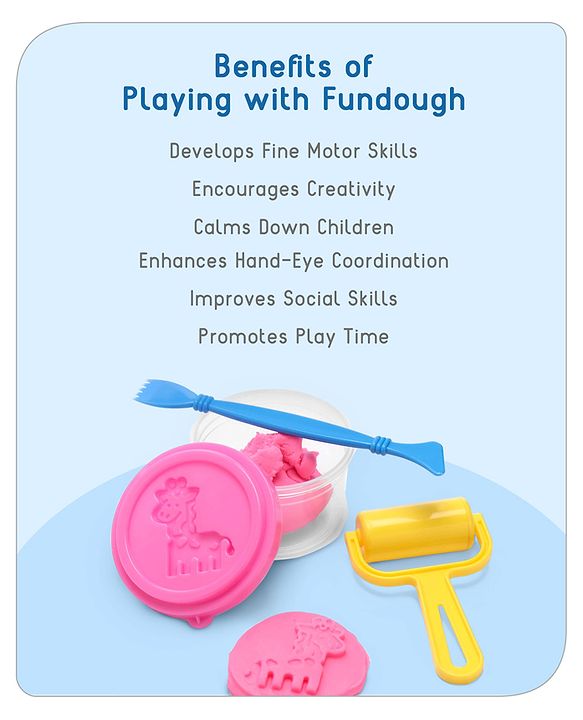 Babyhug Dough Set Pack of 6 - 300 g | Colorful Dough Kit for Creative Play | Ignites Imagination & Colorful Creation Skills | Non-Toxic | BIS Certified