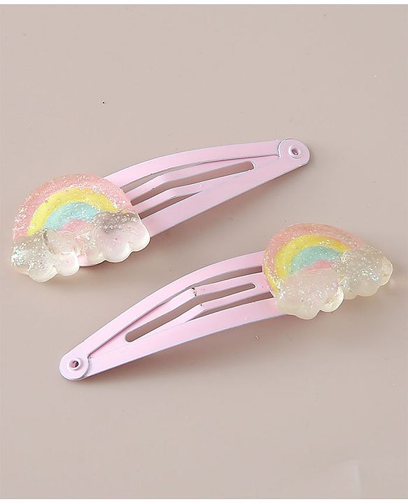 Babyhug Combo Set of 4 Snap Clips & 12  Hair Rubber Bands - Multicolor