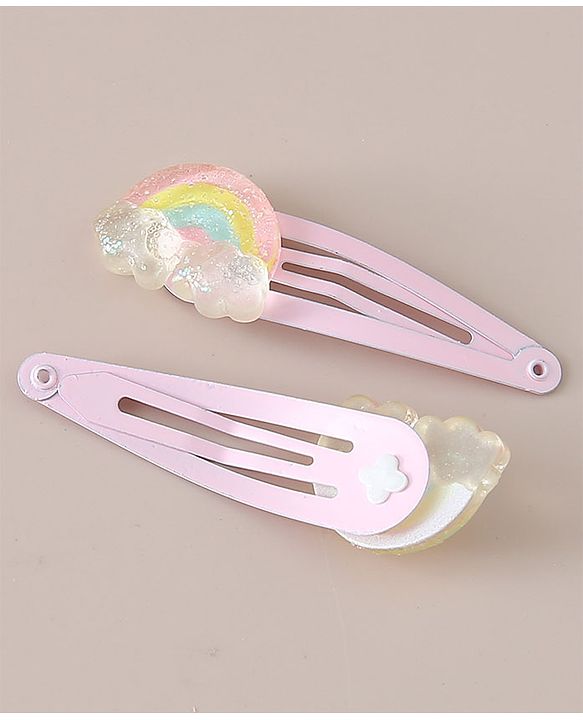 Babyhug Combo Set of 4 Snap Clips & 12  Hair Rubber Bands - Multicolor