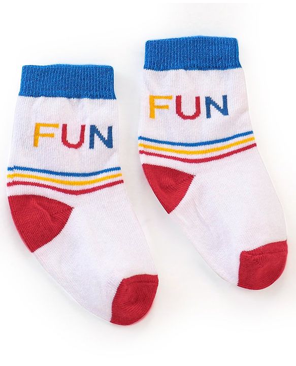 Cutewalk By Babyhug Anti Bacterial Ankle Length Socks Sun Design Pack Of 3 - Multicolour