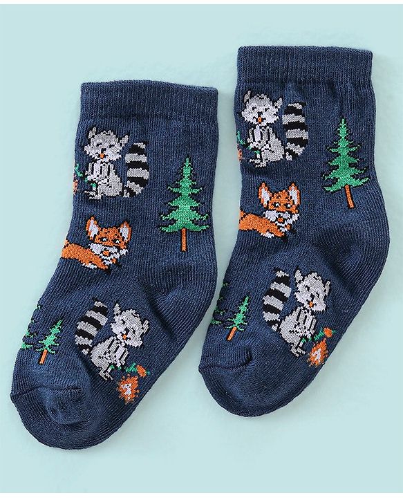 Cute Walk by Babyhug Anti Bacterial Ankle Length Socks Striped Design Pack Of 5 - Multicolour