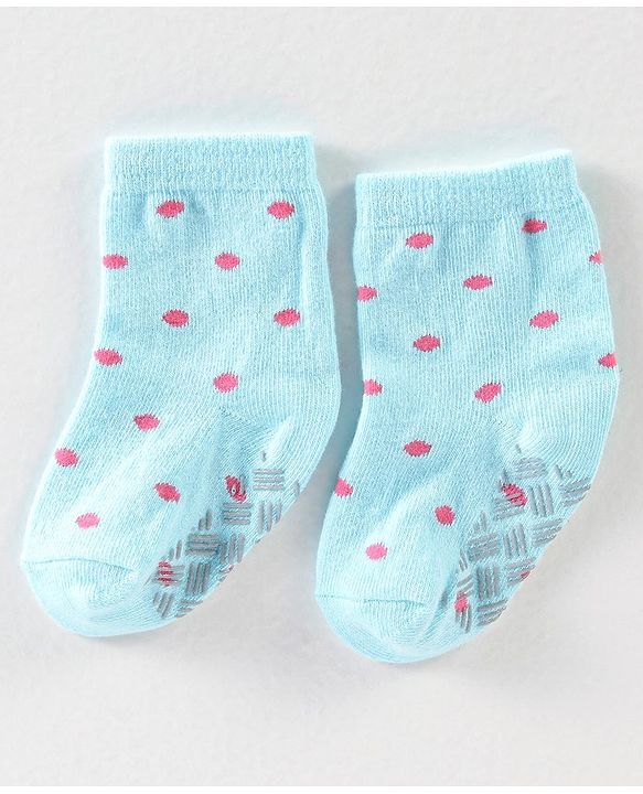 Cute Walk By Babyhug Anti Bacterial Anti Skid Ankle Length Socks Striped Print Pack Of 3 - Yellow Blue & White