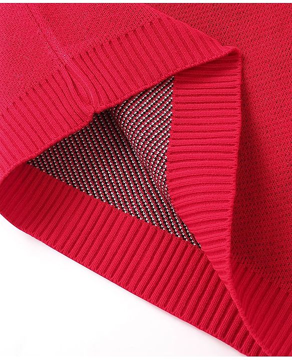 Pine Kids Full Sleeves Sweater With Champion Print - Red