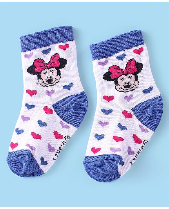 Cutewalk Disney By Babyhug Anti Bacterial Ankle Length Socks Minnie Mouse Design Pack Of 3 - Multicolour