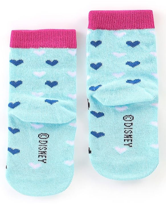 Cute Walk By Babyhug Anti Bacterial Non Terry Ankle Length Minnie Mouse Print Socks Pack Of 3 - Pink & Blue