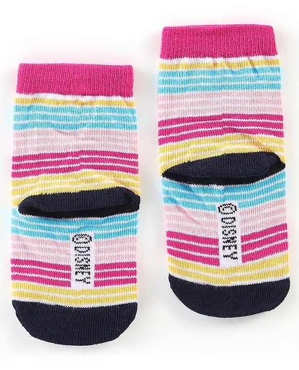 Cute Walk By Babyhug Anti Bacterial Non Terry Ankle Length Minnie Mouse Print Socks Pack Of 3 - Multicolor