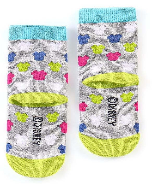 Cute Walk By Babyhug Anti Bacterial Non Terry Ankle Length Minnie Mouse Print Socks Pack Of 3 - Multicolor