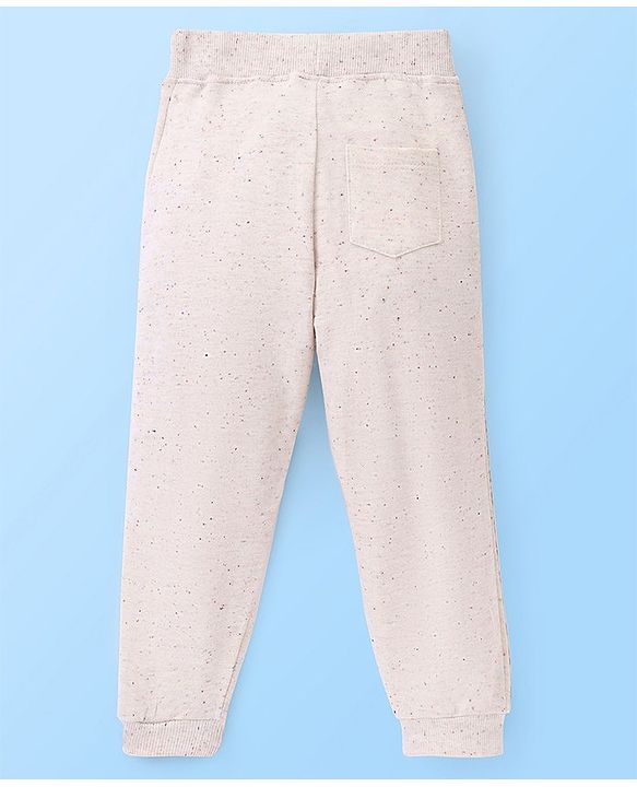 Babyhug Cotton Looper Full Length Lounge Pant Solid Colour - Cream