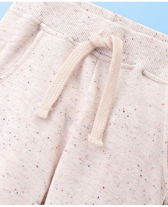 Babyhug Cotton Looper Full Length Lounge Pant Solid Colour - Cream