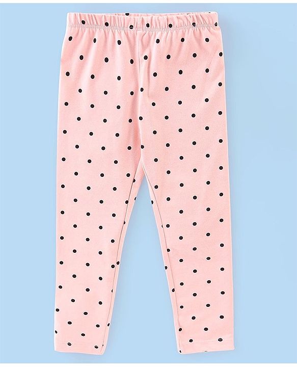 Babyhug Cotton Lycra Full Length Leggings Floral Print Pack of 3 - White Pink & Red