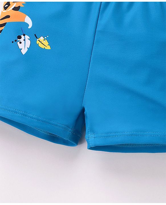 Babyhug Swimming Trunks Tiger Print - Blue