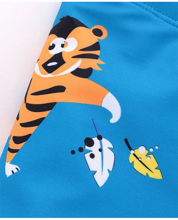 Babyhug Swimming Trunks Tiger Print - Blue