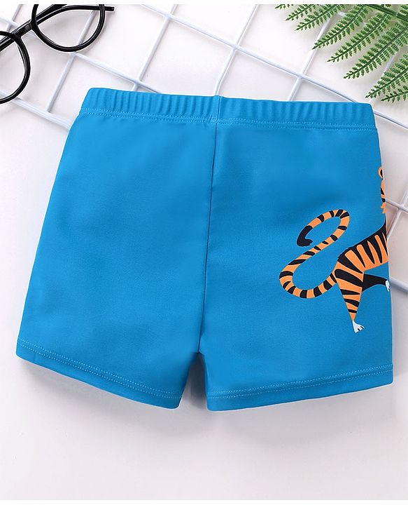 Babyhug Swimming Trunks Tiger Print - Blue
