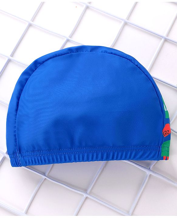 Babyhug Swimming Trunks with Cap Shark Print - Blue
