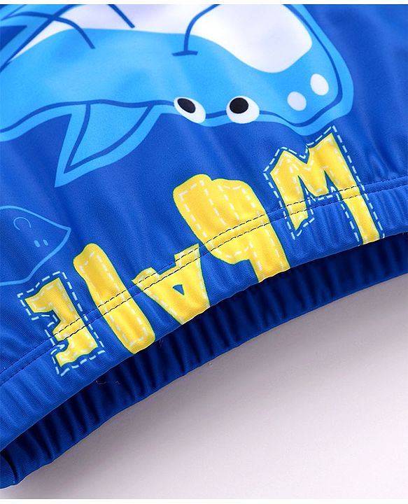 Babyhug Swimming Trunks Whale Print - Blue