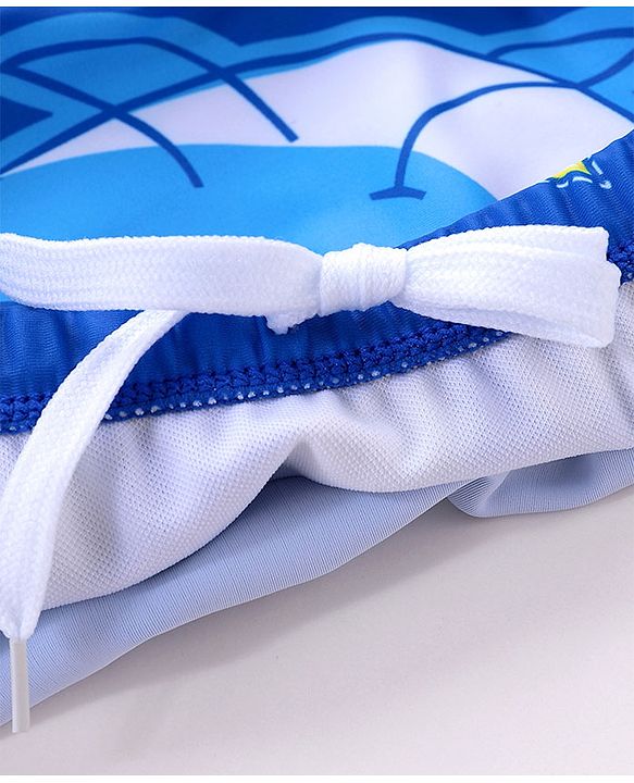 Babyhug Swimming Trunks Whale Print - Blue