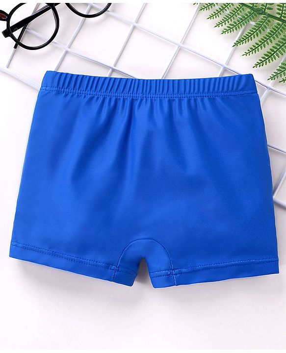 Babyhug Swimming Trunks Whale Print - Blue