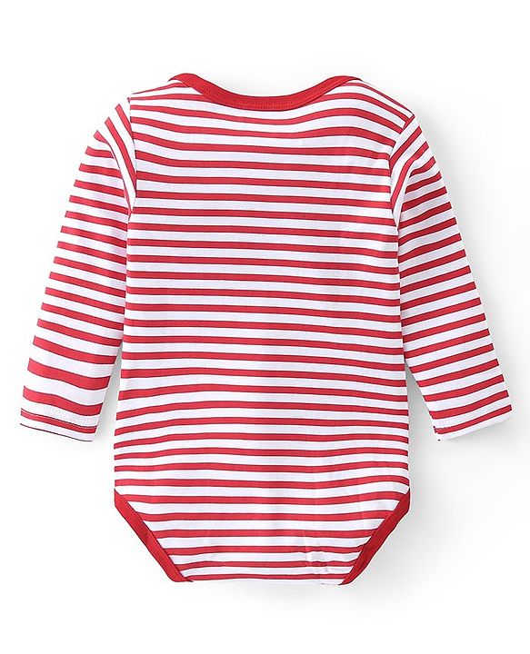 Babyhug Cotton Knit Full Sleeves Onesie Stripes Design - Multicolour